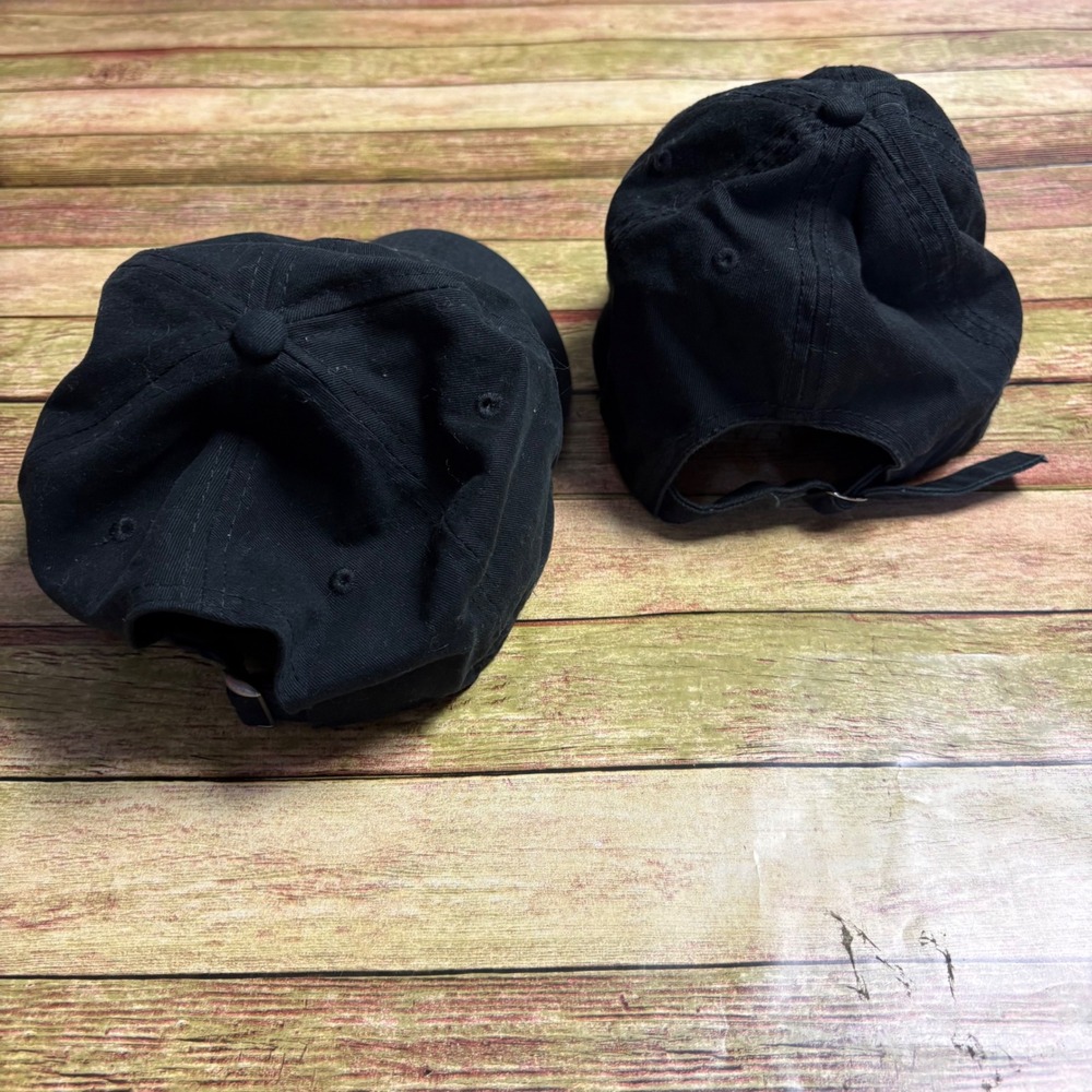 Disney Mickey and Minnie Mouse Matching Black Baseball Caps Adjustable Dad Hats - Picture 3 of 5